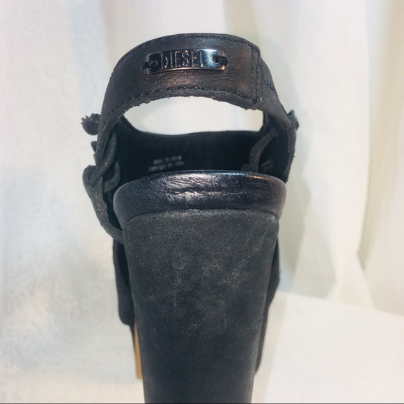 DIESEL black, leather platforms - Picture 5 of 6